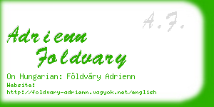 adrienn foldvary business card